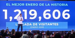 Turismo arranca con buen pie en el 2026 con la llegada de 1,219,606 visitantes en enero.